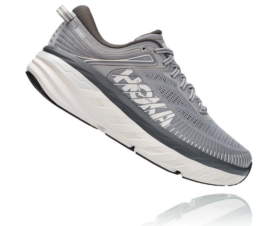 Hoka One One Tenisky Panske Siva - Bondi 7 - 82046-QTWP